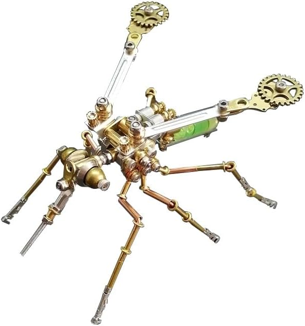 3D Metal Model Mechanical Kits Steampunk Insects Mosquito Puzzle for Adults 140+ Parts 3 Hours Build Cool Desk Decor Christmas & Birthday Gift for Men Father (Mosquito) by Lovewenying
