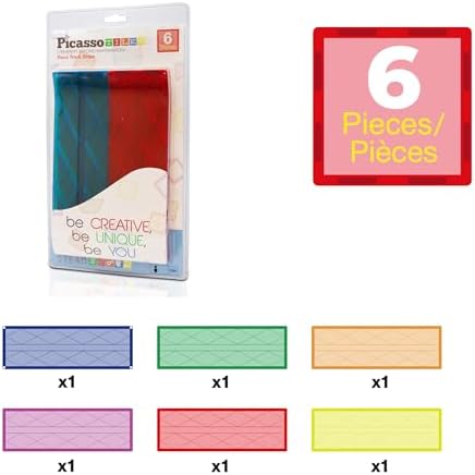 PicassoTiles 6 Piece Ramp Expansion Pack, Magnetic Tile Ramps for STEM Sets - Image 3