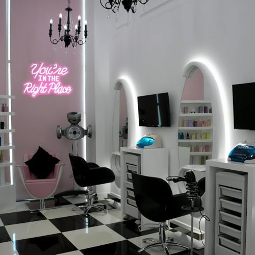 You're In The Right Place Neon Sign Letter LED Light for Gym Salon Decor - Image 2