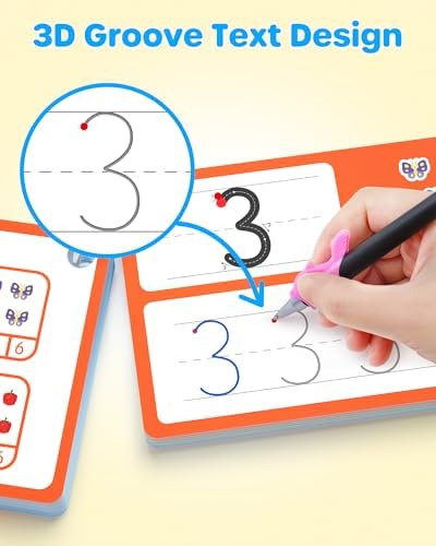 D-FantiX Magic Grooved Writing Practice Cards for Kids Age 3-8 - Image 3