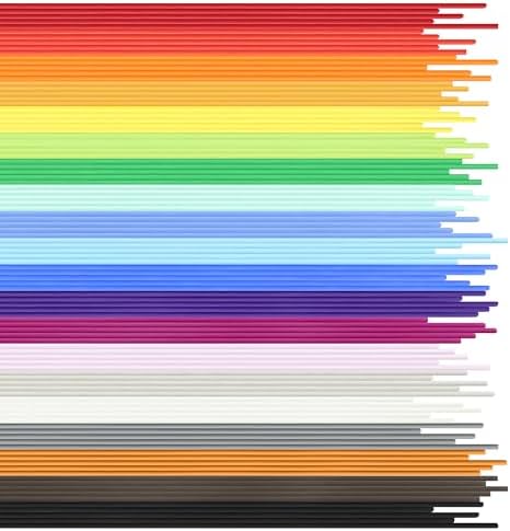 21 Mixed Beautiful Colors 3D Pen PCL Filament Refill, Only Fit for 3Doodler Start 3D Pen, Each Strand 15cm, Each Color 5 Strands, Total 105pcs 1575cm PCL Filament Refill Pack by DO3D - Image 3