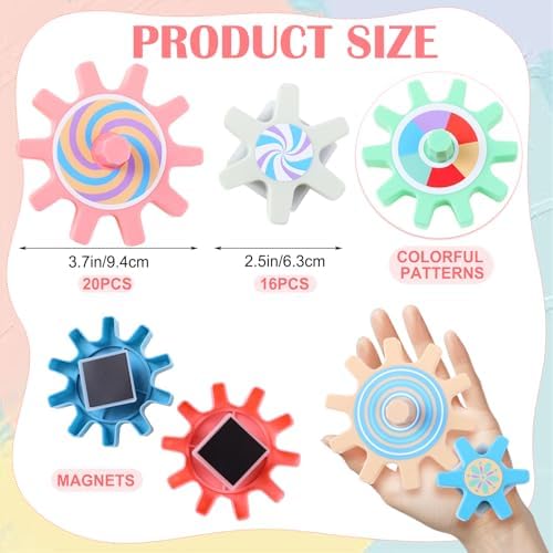 Relaxweex Magnetic Gears Interchangeable for Fridge,36 Pcs,Morandi - Image 2