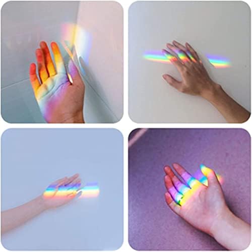 Optical Crystal Prism Refractor Rainbow Maker Glass Light Prism for Science Teaching Spectrum Physics Photography Decoration 4PCS, Refractor - Image 5