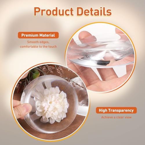 PATIKIL Fresnel Lens, 100mm Diameter Acrylic Lens Solar Focal Length 50mm Magnifier Glass for Solar Heating Small Magnifier Physics Teaching, Transparent - Image 3