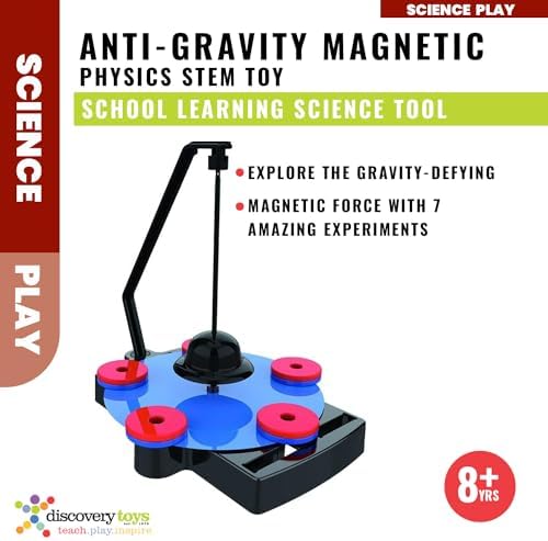 Discovery Toys Anti-Gravity Magnetic Science Experiment KIT | Magnetic Levitation Toy Spinner, Compass, Spring | Physics Stem Toy | Educational Gift for Kids | 7 Experiments Maglev Toy | 8+ yrs - Image 4