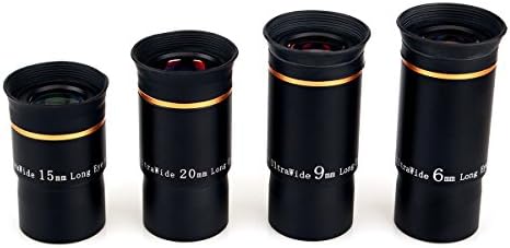 SVBONY Telescope Eyepiece, Gold Line Eyepiece Set 6mm 9mm 15mm 20mm, 1.25" by SVBONY