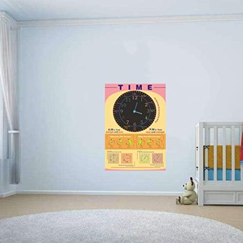 SANTSUN Telling Time Poster for Toddler and Kid.Great Visual Learning Clock Time Resource.Perfect Educational Tool and Classroom Decorations for Classroom,Homeschool,Teachers and Parents(17x24in) - Image 4