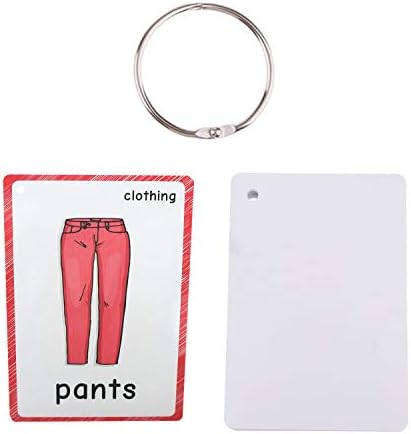 SANTSUN Set of Clothing Flash Cards for Toddlers(36 pc) | Kids Learning Flashcard & Montessori Pocket Cards Toys | Perfect for Pre-K Decor Background Wall Stickers, Teacher/Autism Therapists Tools - Image 2
