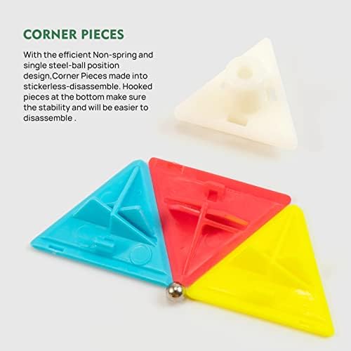 Stickerless Pyraminx Speed Cube with Stand & Guide for Kids & Adults - Image 5