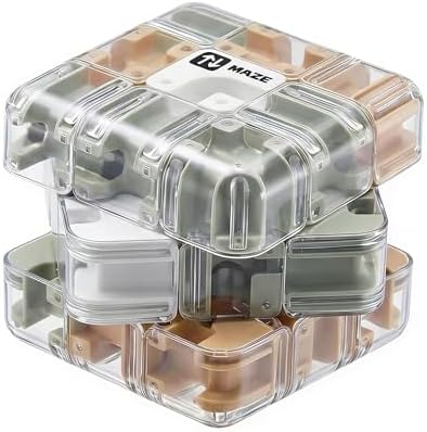 3D Maze Cube Puzzle Toy for Kids & Adults, Transparent Smart Brain Teaser Magic Cube Game, Educational STEM Fidget Toy, Stress Relief Gift for Boys Girls Ages 6-12 by Fshion+shop