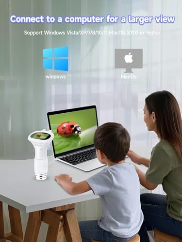 Microscope for Kids 1000X Handheld Digital Miniscope Stem Toys Gifts - Image 6