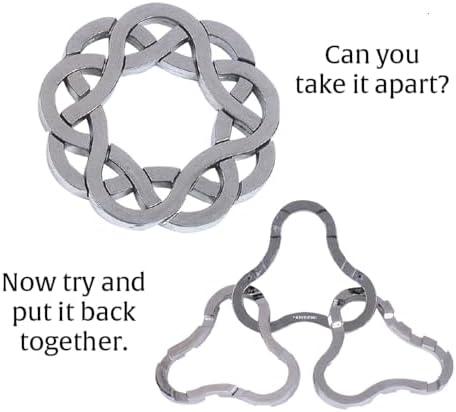 BePuzzled |Coaster Hanayama Metal Brainteaser Puzzle Mensa Rated Level 4, for Ages 12 and Up - Image 4