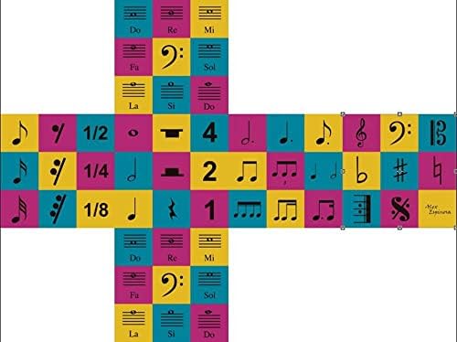 Speed Cube 3x3x3 Music Notes Design Magic Cube Puzzle,IQ Games Puzzles Relief Effec Gift Music Lovers Kids Adult Toys,5.6cm/2.2" - Image 3