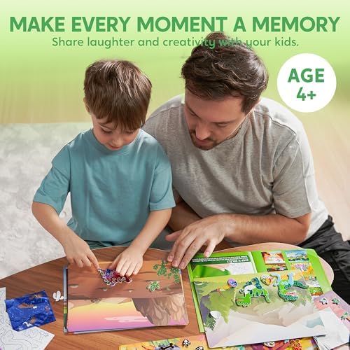 Klever Kits Foil Art Kit for Kids - Arts & Crafts Supplies, Mess Free Coloring, Dinosaur Foil Foam Stickers, Creative Travel Toys, Birthday Gifts for Boys & Girls Ages 4 and Up - Image 6