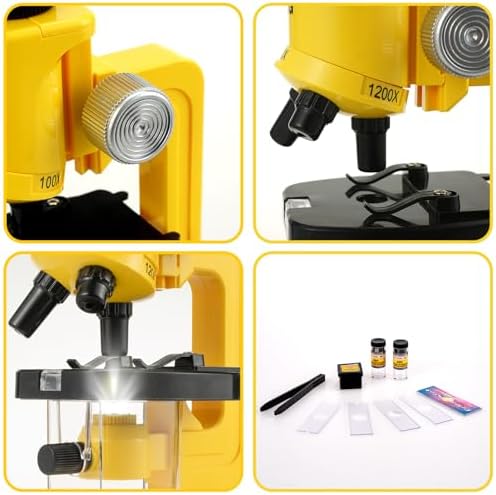 Little World Kids Microscope with LED Light - 100X/400X/1200X Magnification - Image 7