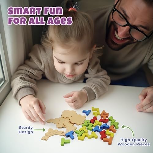 Sharp Brain Zone 3D Wooden Puzzle Cube (9Z 16T Style) | Colorful, Eco-Friendly Wooden Puzzle for Mental Stimulation, Focus, and Problem-Solving Fun | Challenging Brain Teaser for Adults and Kids - Image 4