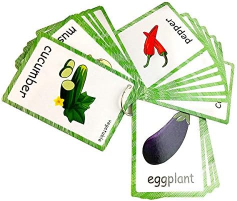 Set of Vegetables Flash Cards for Toddlers(20 pc) | Kids Learning Flashcard & Montessori Pocket Cards Toys | Perfect for Pre-K Decor Background Wall Stickers, Teacher/Autism Therapists Tools - Image 4