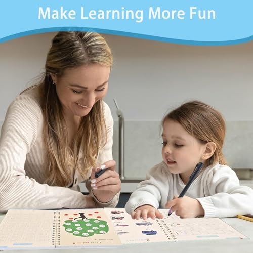 AALGO Handwriting Book Practice for Kids,Reusable Grooved Handwriting Books - Image 6