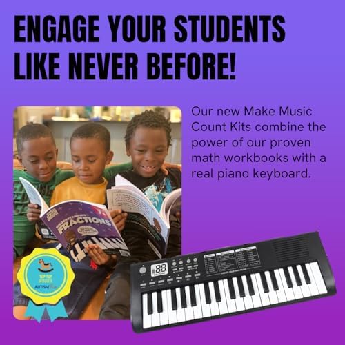 Piano Prodigy Kit - Learn Math Through Music - Addition, Subtraction, Multiplication, Division, Fractions, & Algebra Workbooks, Keyboard, Free App Access - Self-Paced & Interactive - Image 3
