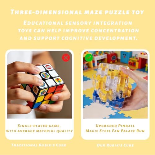 3D Cube Puzzle for Kids Color Matched Game Brain Teaser Game,Educational Learning Toys for Logical Thinking, Family Board Games, Durable Puzzle Cube Gift for Birthday and Holidays - Image 3