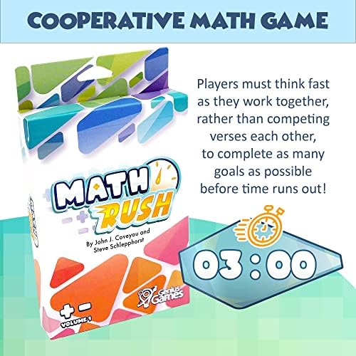 Math Rush: Addition & Subtraction (Volume 1) - A Cooperative Time-Based Math Flash Card Game for Kids 8-12, Puzzle Games and Fun Stuff for Middle School Math Class, Homeschool - STEM Toys & Games - Image 4