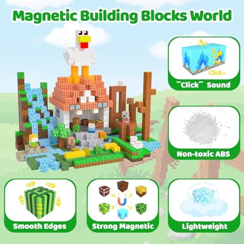 Magnetic Blocks, 150PCS Light Up Building Cube Toys Gifts for Kids - Image 5