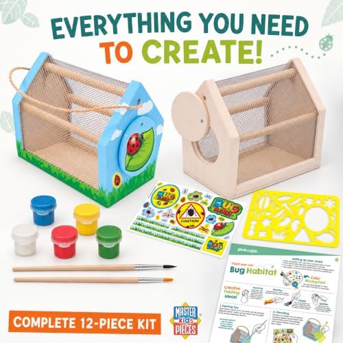Works of Ahhh... Bug Habitat Wood Craft Kit - Paint Set, STEM Activity - Ages 4+ - Image 2