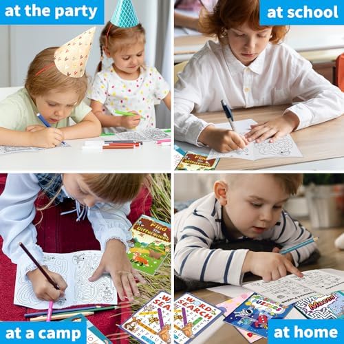 Kalysky 24 Mini Activity Books for Kids 4-12,Mazes,Dot to Dot & Word Games,Party Favors - Image 6