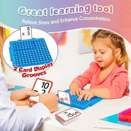 Torlam Math Flash Cards + Math Board, Multiplication Flash Card Times Table Chart, Math Manipulatives Division, Addition, Subtraction Games Toys for Kids, 1st, 2nd, 3rd, 4th, 5th, 6th Grade - Image 3