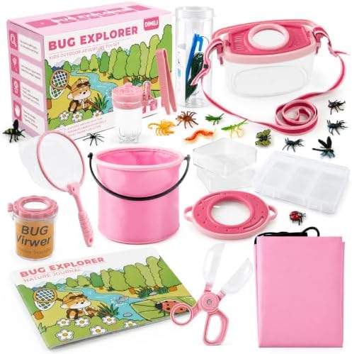 Bug Catcher for Kids Pink, Outdoor Toys Ages 4-14, Bug Exploration Playset by Unknown