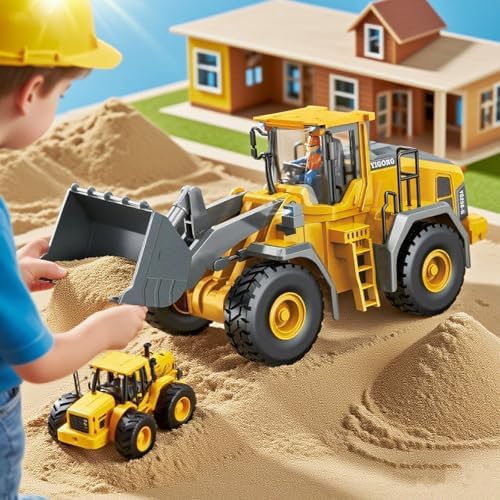 Excavator Set，rc Dump Truck Command The Site Conquer The Dir，2.4Ghz Remote Control Construction Vehicle Set Children's Toys，Alloy Material Simulate True Scale (Loader) - Image 3