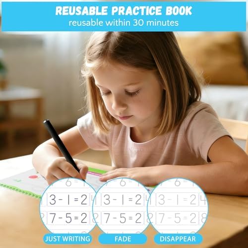 Magic Grooved Writing Practice, 8 Reusable Handwriting Books for Kids 3-8 - Image 5