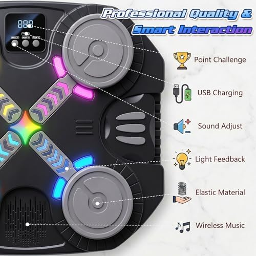 Music Boxing Machine for Kids, Smart Wall Mounted Wireless Punching Target - Image 4
