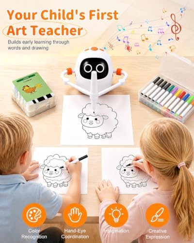 Drawing Robot for Kids, Smart Drawing Machine with 220 Educational Cards - Image 2