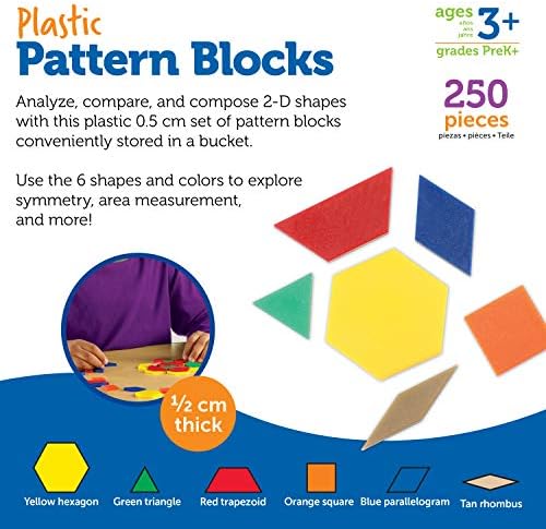 Learning Resources Plastic Pattern Blocks - Image 6