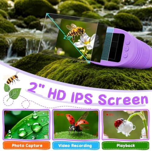 SEEKID Microscope for Kids 200-1000X, STEM Toy Science Kit for Kid(Purple) - Image 4