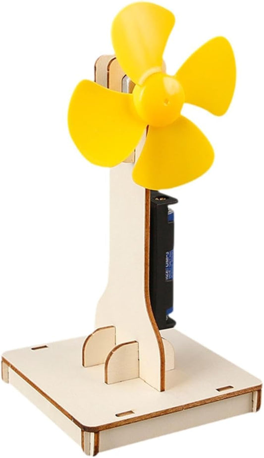 DIY Fan Material Kit Toy Educational Toy Physics Assemble Fan Model Assembly Science Small Experiment Set for Boys Girls Kids