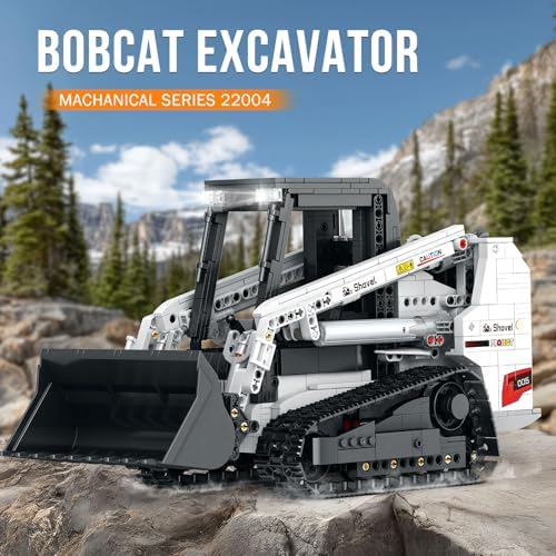 Reobrix Bobcat Skid Steer Excavator Building Set for Adults, Dual Control APP&Remote Control Construction Vehicle Toy, Collectible Mechanical RC Loader, Collectible Gift for Men and Adults - Image 2