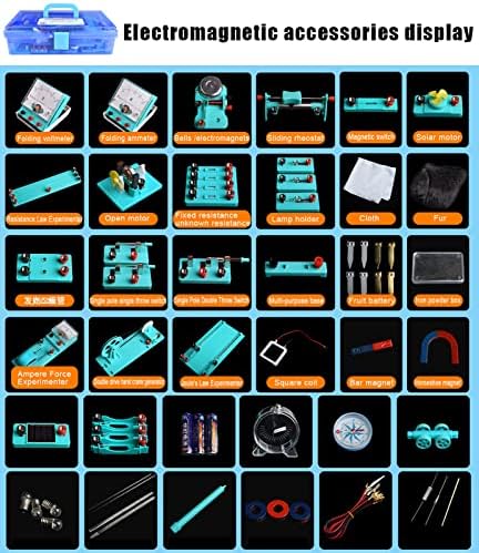 Physics Experiment Learning Starter Kit for Circuit Electromagnetic Optical Mechanics Acoustics Thermal Study for Elementary or Junior High School Students, A Full Set of Experimental Tools - Image 2