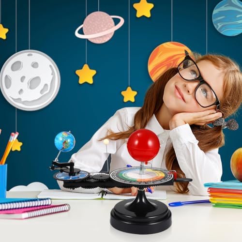 Solar System Planetarium Model Moon Earth Sun Orbital Model Scientific Educational Astronomy Teaching Tool for Toddlers Kids Children - Image 4