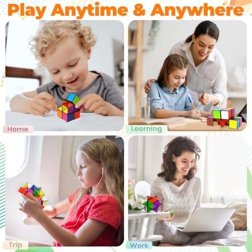 Euclidean Cube Fidget Toys for Kids 2 in 1 Star Cube Magic Cube Puzzle Toys - Image 5