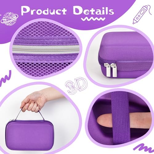 Hard Case Compatible with MYNT3D Super/Professional Printing 3D Pen, Purple - Image 3