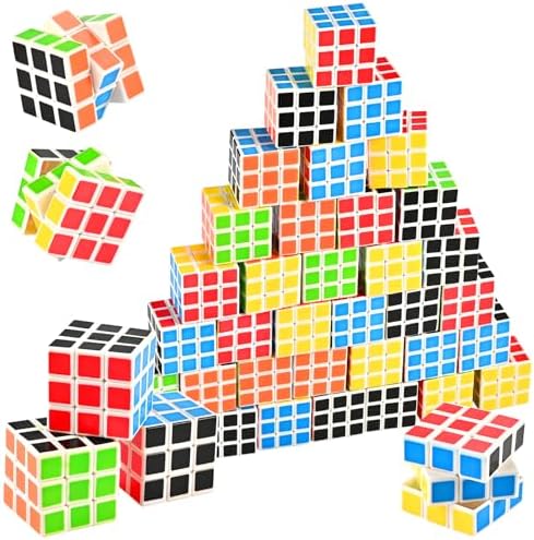 GOLDGE 40 Mini Cube Puzzles, 1.18in 3x3, Fun Party Favors for Kids by GOLDGE