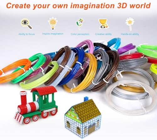 Kretrum 31 Colors 3D Pen Filament Refills Works with SCRIB3D PIKA3D MYNT3D 3D Pen, 16 Feet Per Color 1.75mm PLA 3D Printing Filament Refills, NOT FIT 3Doodler Start Pen - Image 6