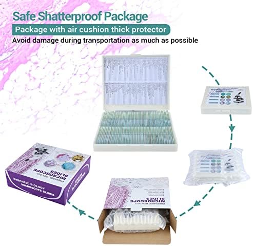 100Pcs Prepared Microscope Slides with Specimens for Kids Science Learning - Image 4