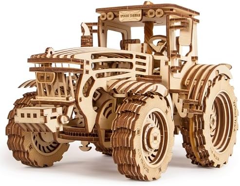 Wood Trick Tractor 3D Wooden Puzzles for Adults to Build by WoodTrick