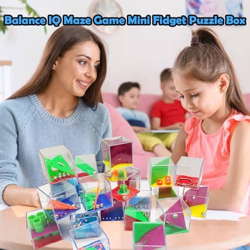24 PCS Brain Teaser Puzzles for Kids,Balance IQ Maze Game 1.57 in - Image 6