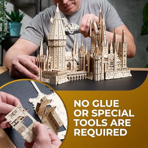 Ugears Harry Potter Hogwarts Castle 3D Wooden Puzzles for Adults - Harry Potter Castle Wooden Model Kits for Adults to Build, Mechanical Wood Puzzles Adult Building Sets, Hobby Kit, 3D Puzzle - Image 4