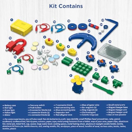 Thames & Kosmos Electricity & Magnetism Science Kit | 62 Safe Experiments Investigating Magnetic Fields & Forces for Ages 8+ | Assemble Electric Circuits with Easy Snap-Together Blocks - Image 5
