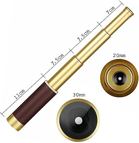 Retro Pirate Telescope Zoomable 25x30 Pocket Monocular Portable Collapsible BAK-4 Lens Captain Jack's Spyglass Handheld Telescope Vintage Telescope for Kids - Image 3